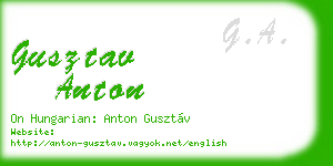 gusztav anton business card