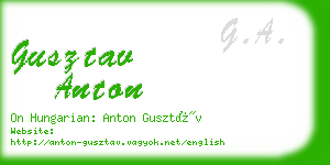 gusztav anton business card